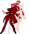 red Kakyoin with hierophant green (red)